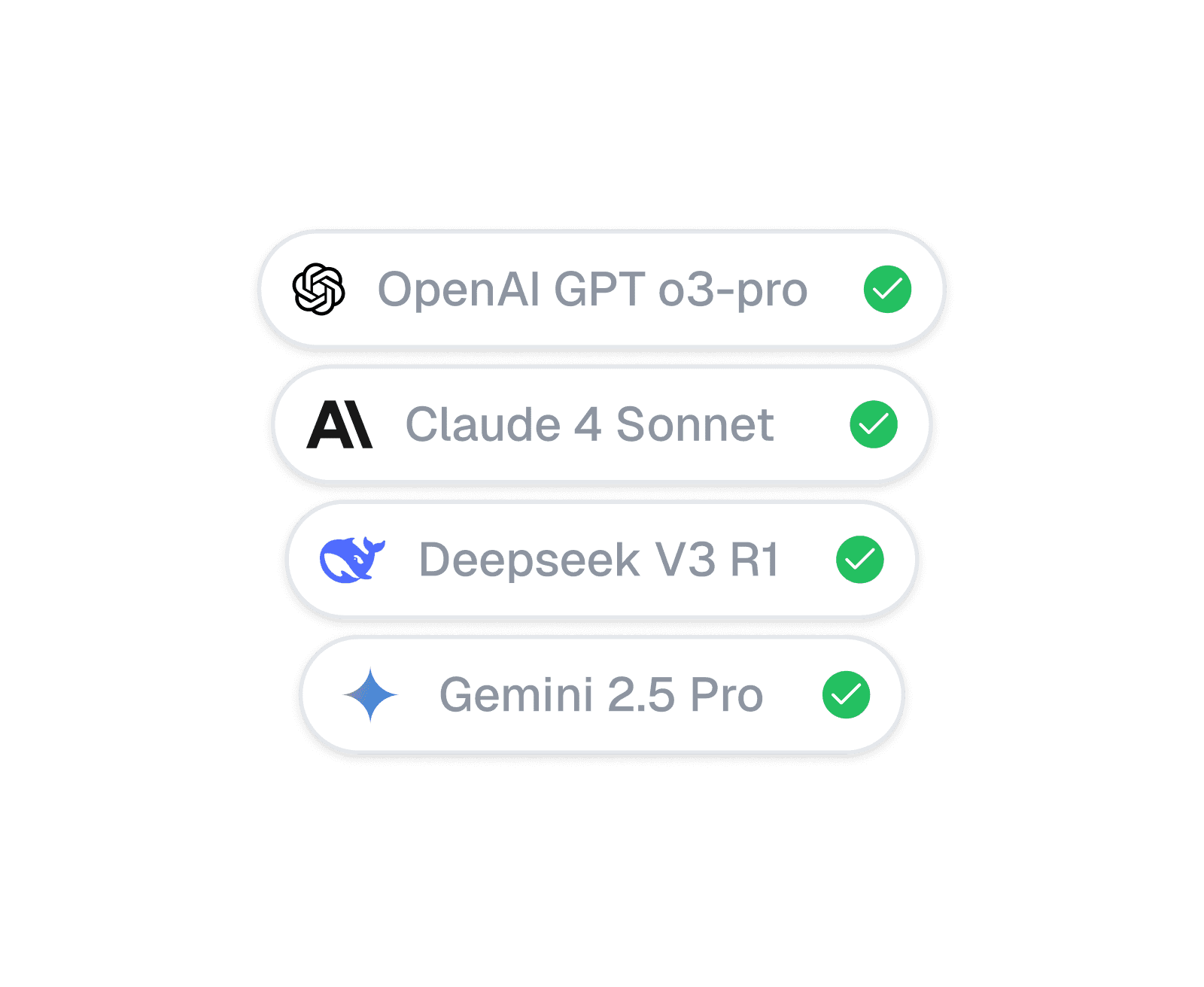 Screen showing a list of options for various app categories available within the application.