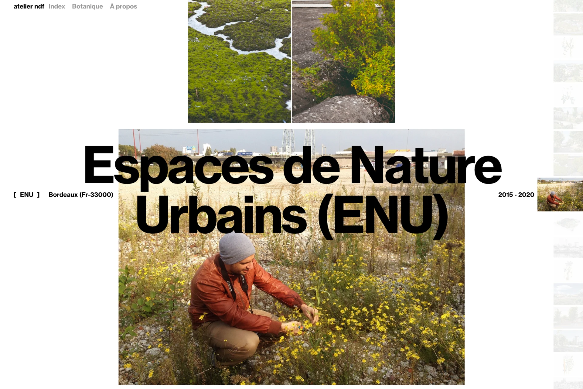 Screenshot of atelier ndf website
