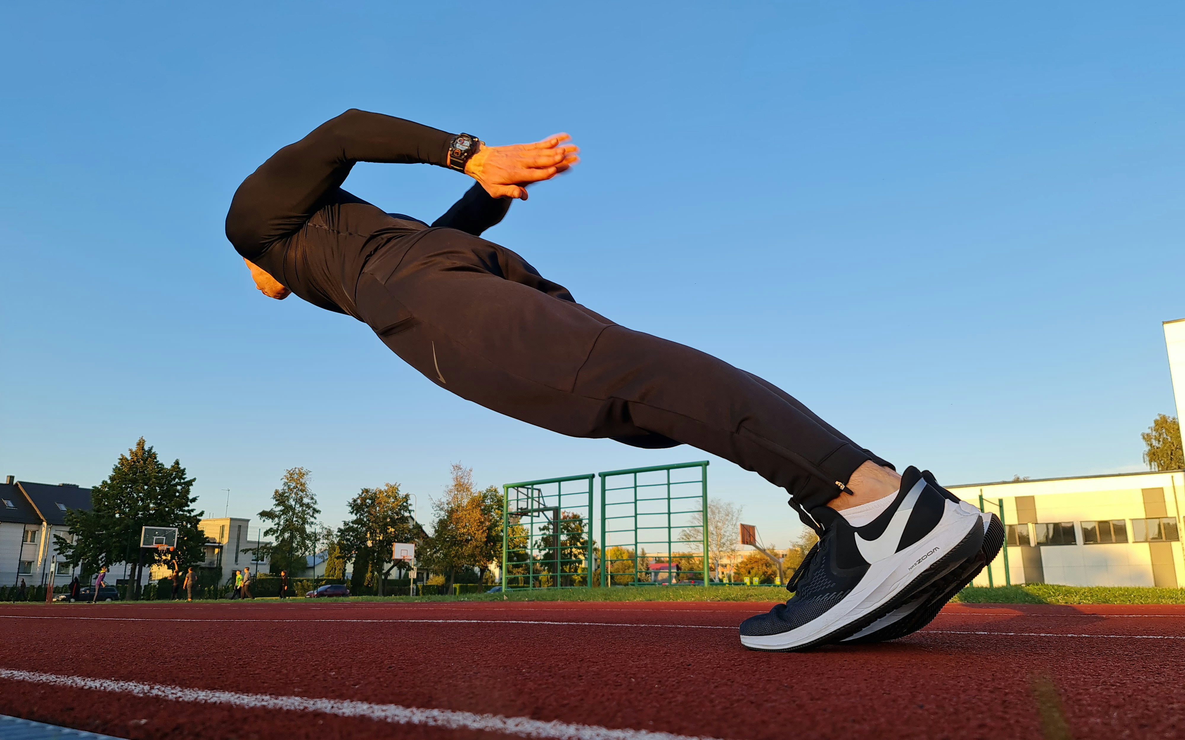 man carying out fitness training 