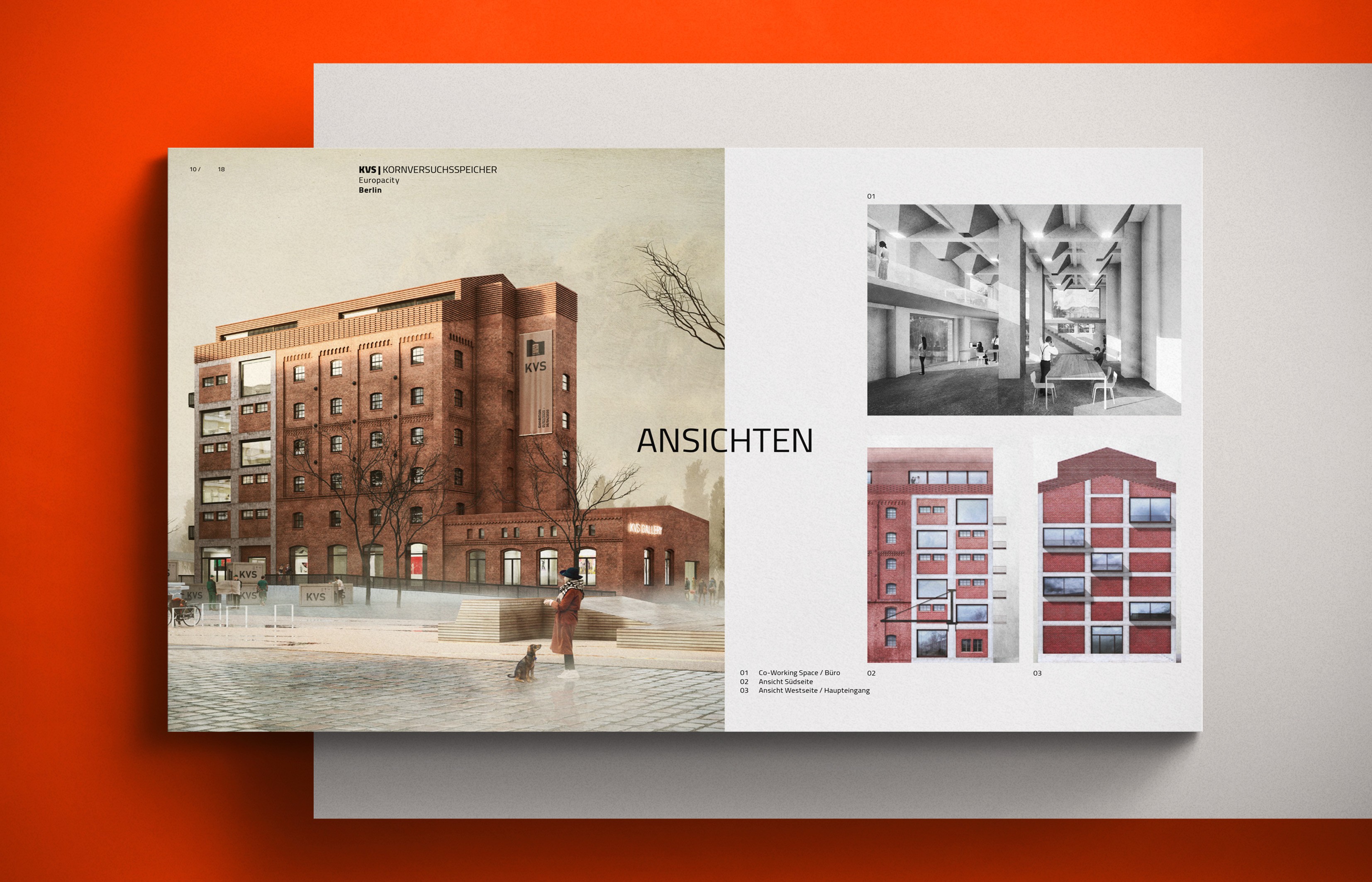 Broschüre für den KVS Kornspeicher – modernes Editorial Design mit klarer Typografie und markanter, zeitgemäßer Farbwelt