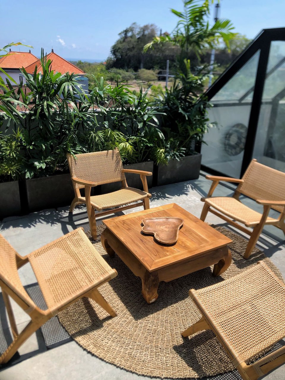 Ocean-view villas in Ungasan, Bukit, offering panoramic views from private terraces on the third-floor level