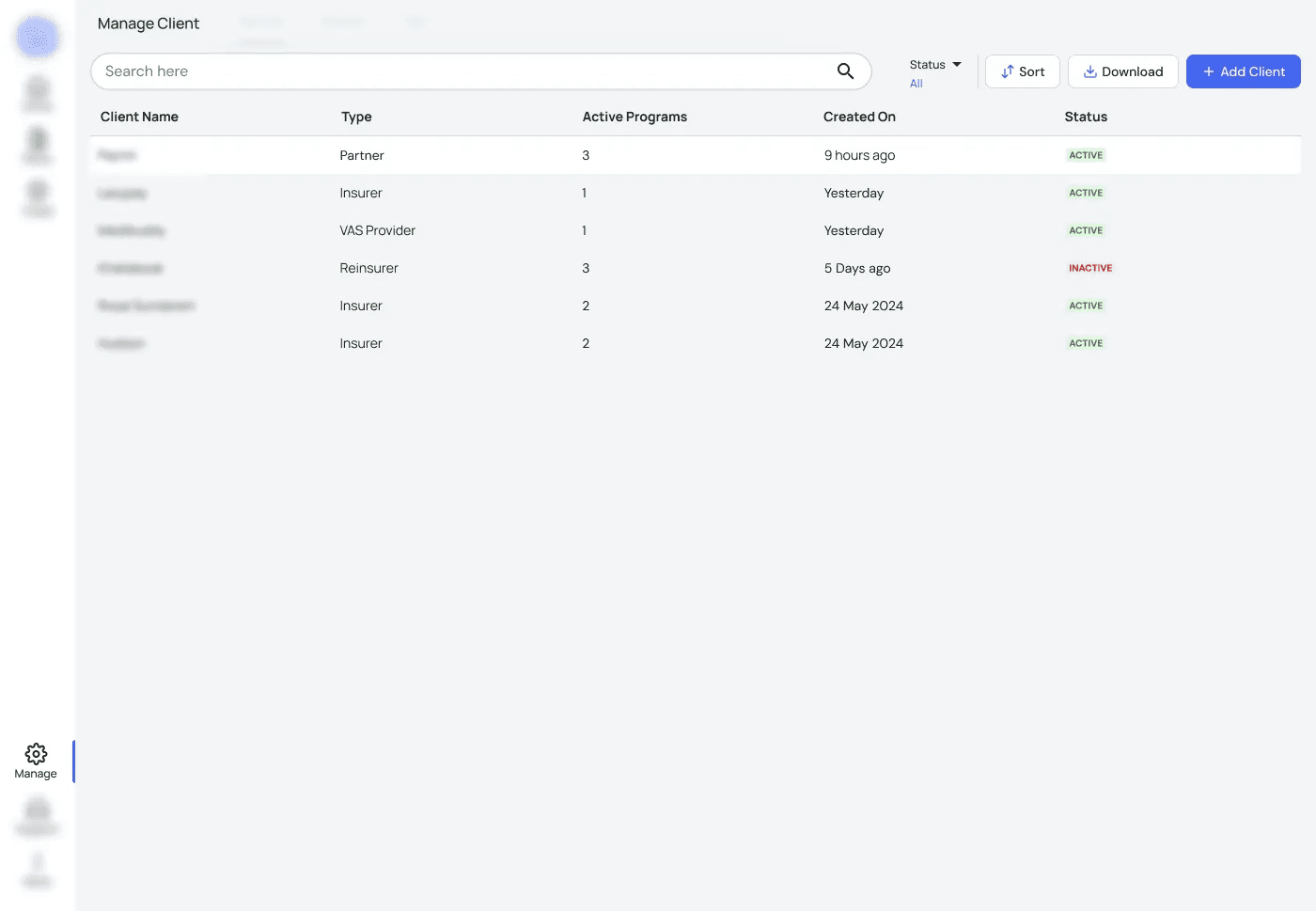 Client lists