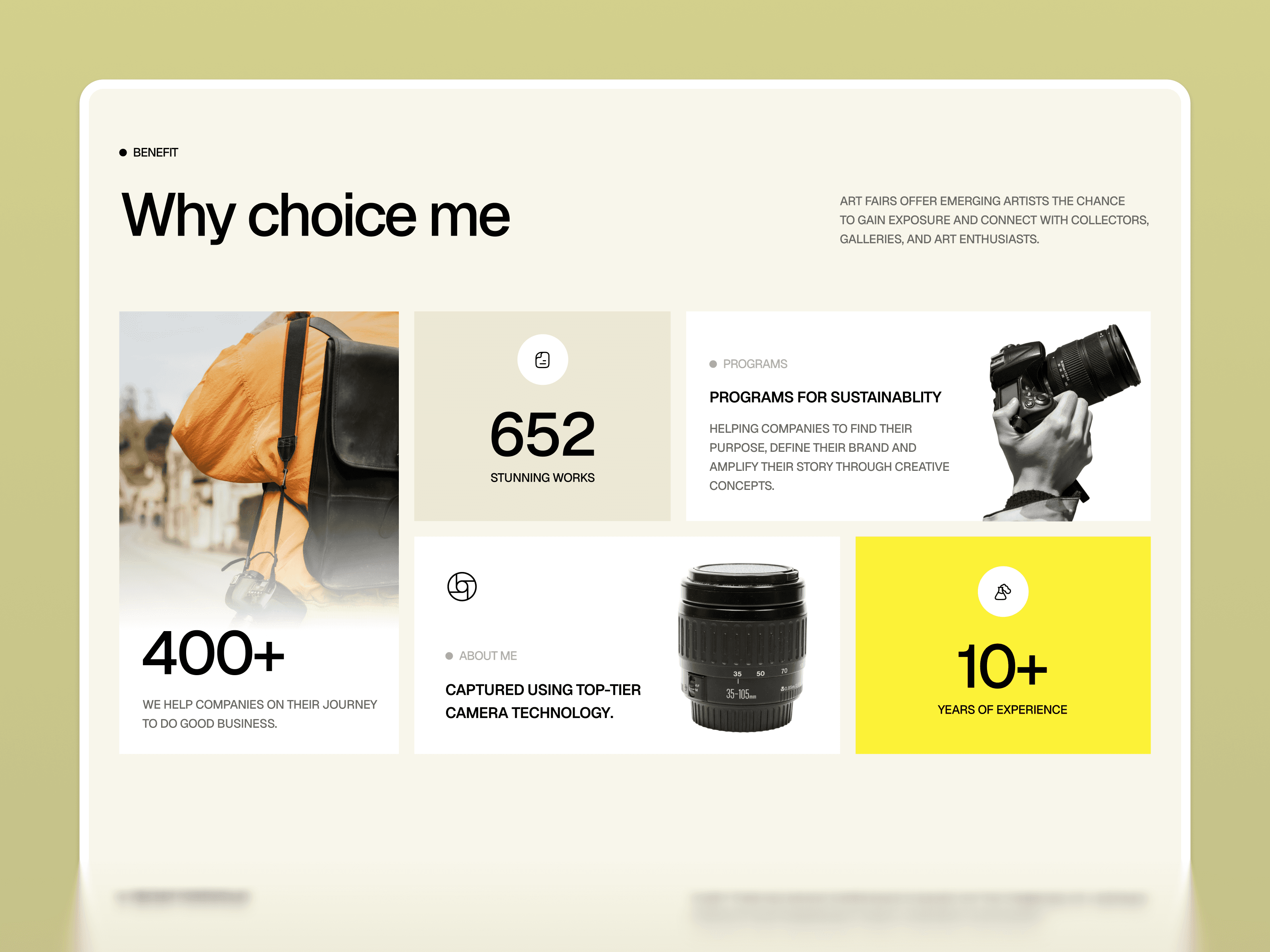 framer photography portfolio template