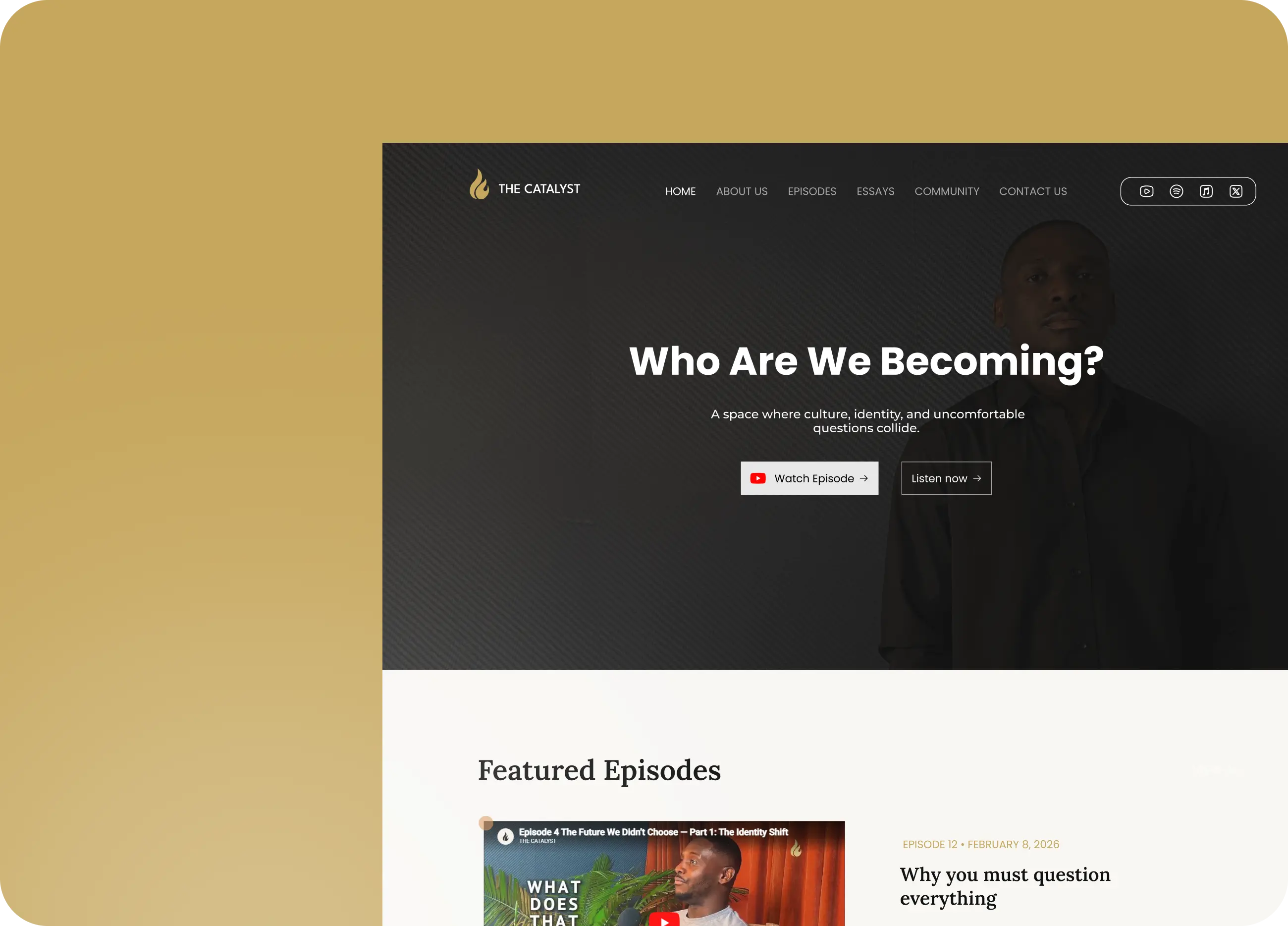 Banner image for The Catalyst World shocasing website landing page and product visuals.