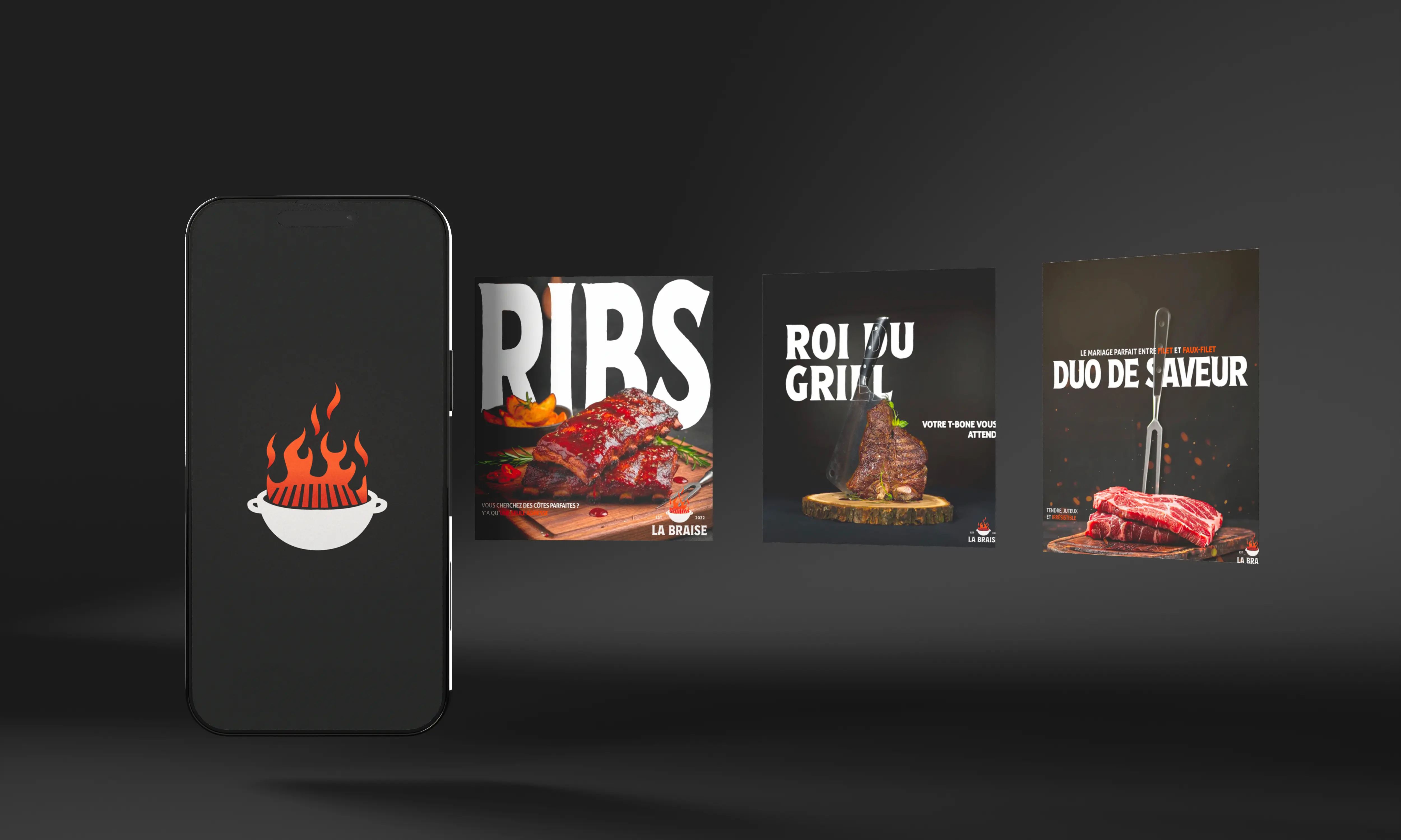 Mockups - Branding La Braise