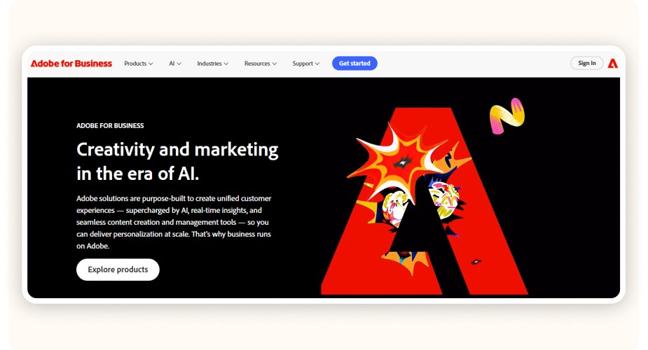 Adobe Commerce homepage
