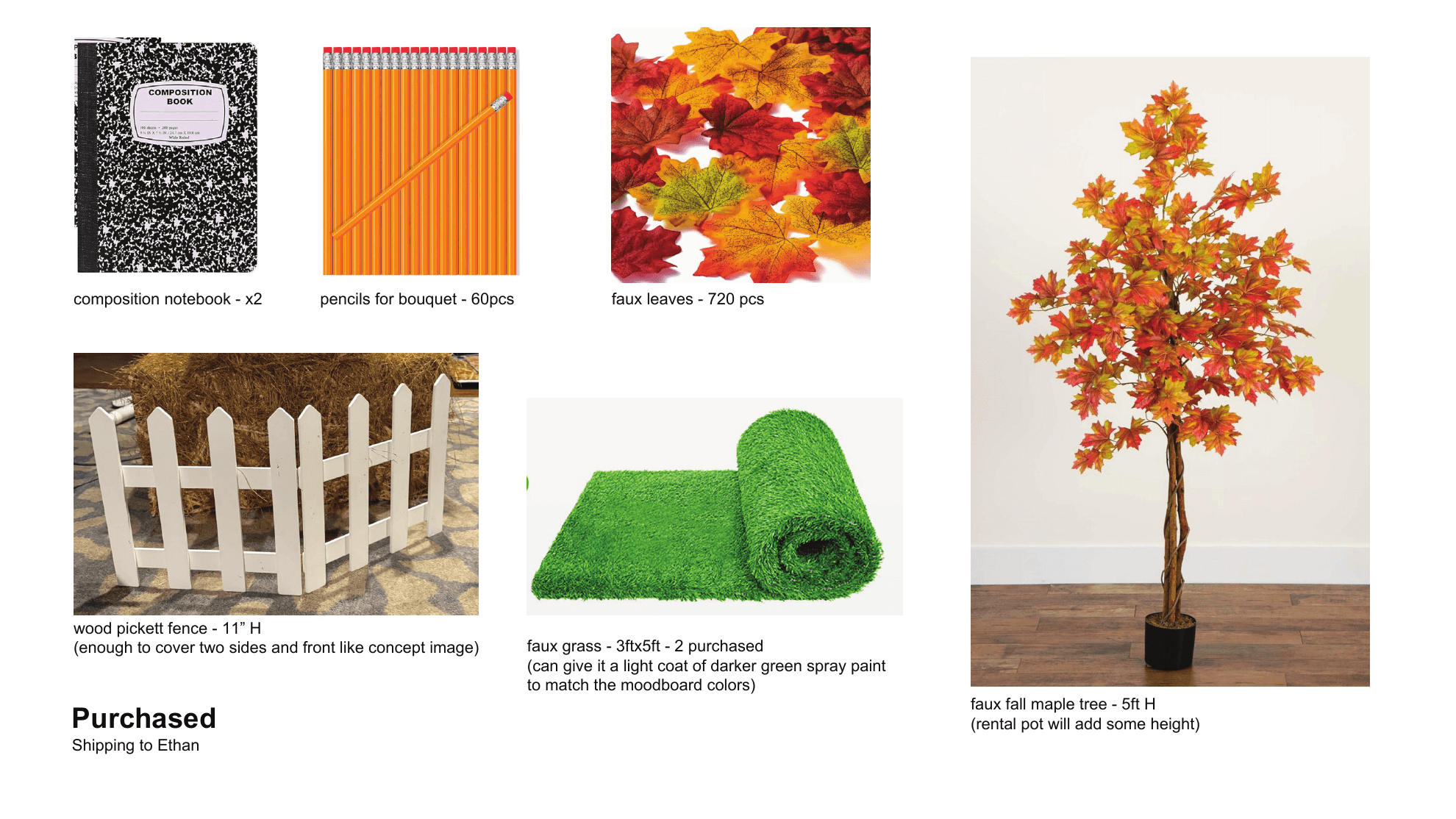 Purchased props process for the Emma Myers People StyleWatch shoot