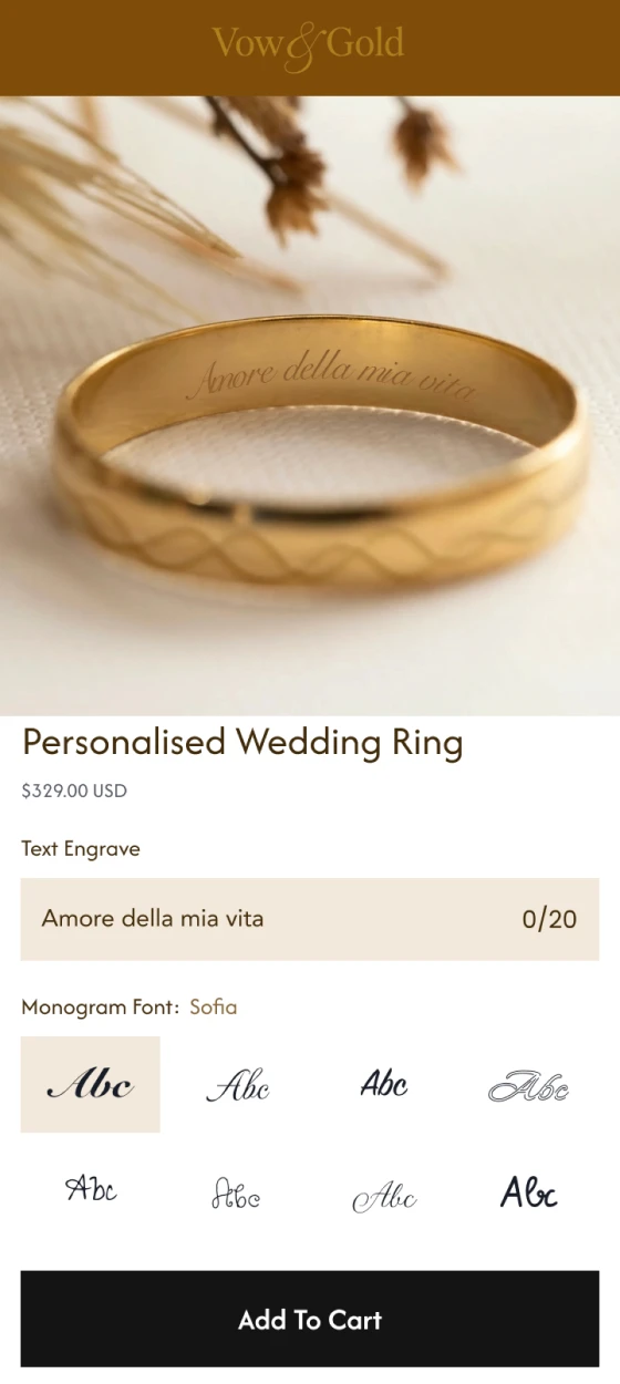 Personalised Wedding Ring