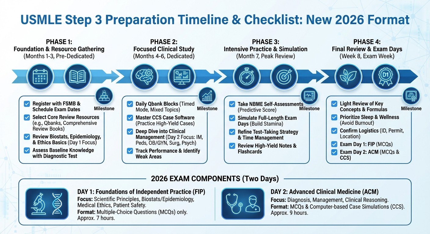USMLE Step 3 New Format Preparation Timeline and Study Plan