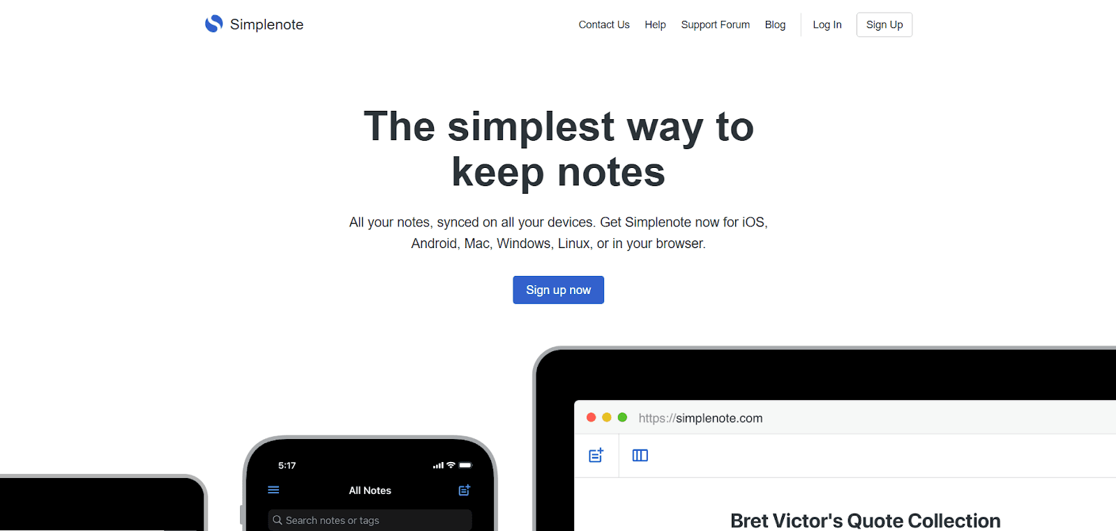 Simplenote – Best for Distraction-Free Writing