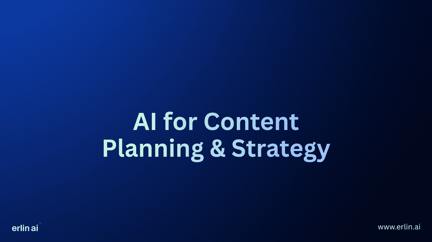 AI for content planning