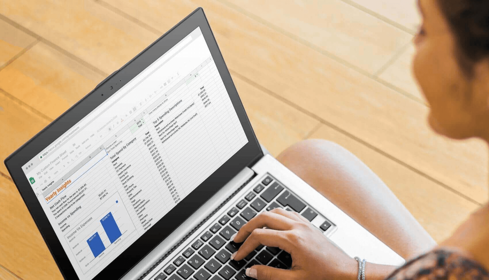 Managing finances on a laptop - How to Create a Google Sheets Budget Template
