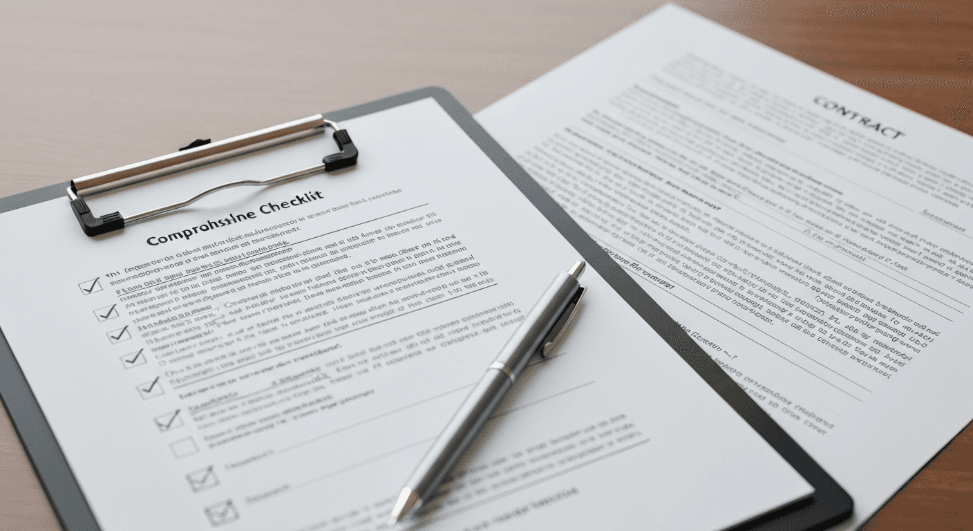 Checklist for contract elements