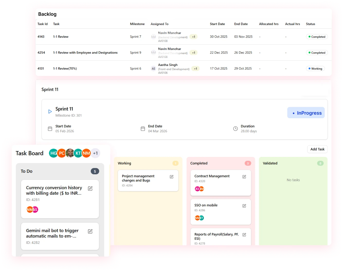 Go Employee Sprints and Backlog