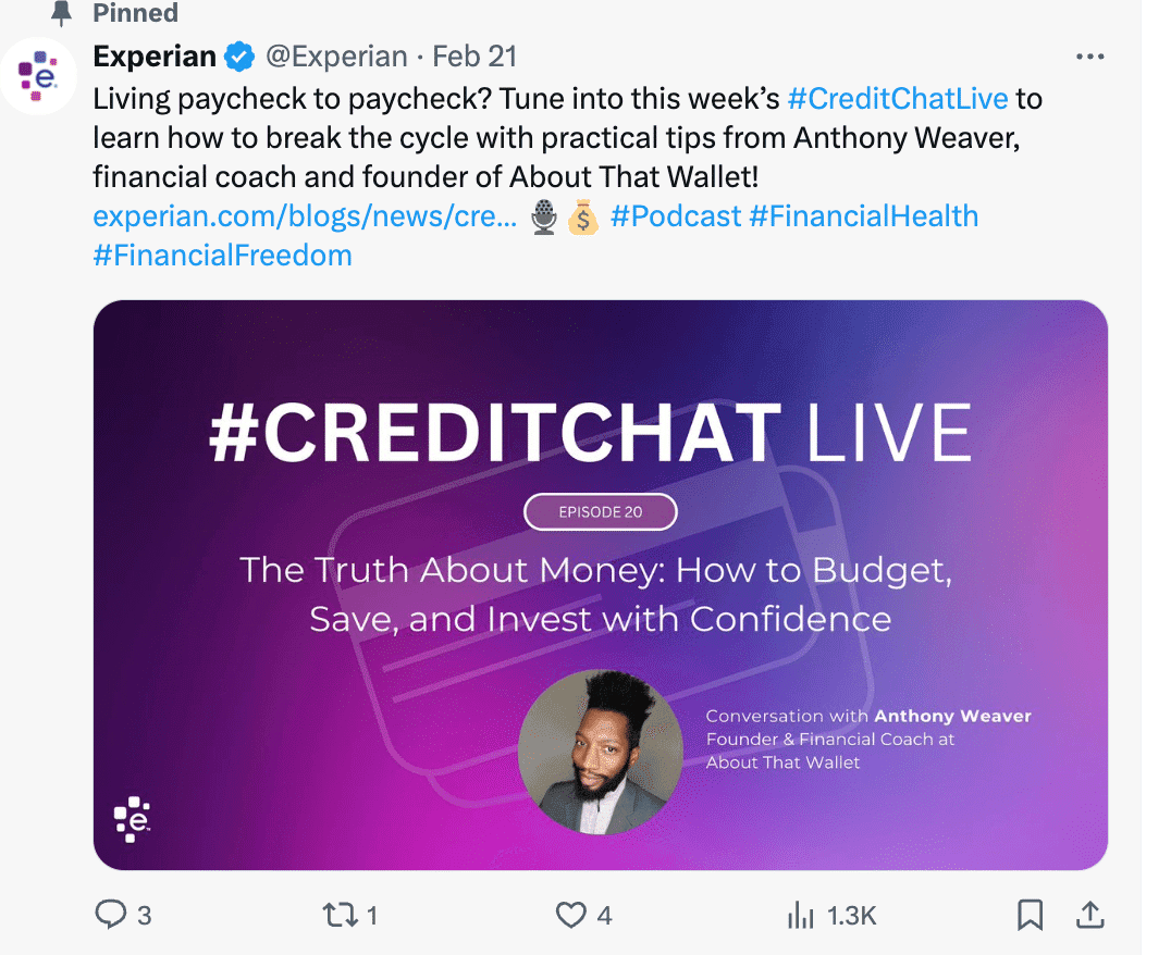 Marketing Spotlight Experian social media content