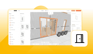 Exterior Doors in 3D Tiny House Designer software