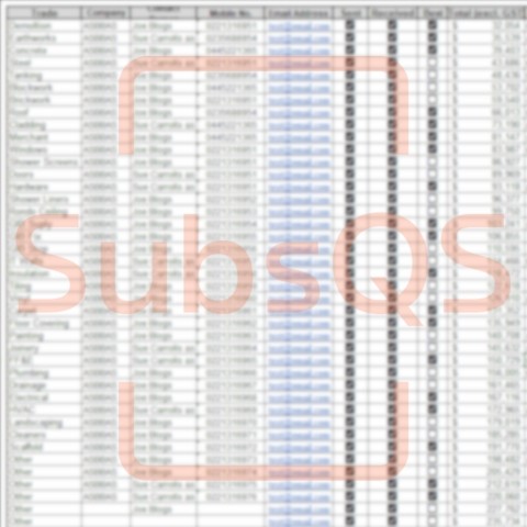 Subby Workbook screenshot completed by SubsQS