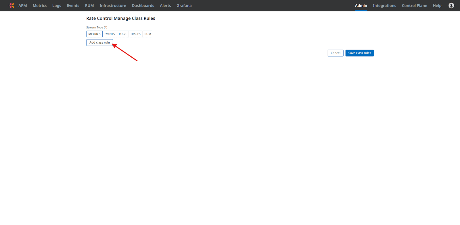 Define a class rule with key-value filters to split a stream’s quota