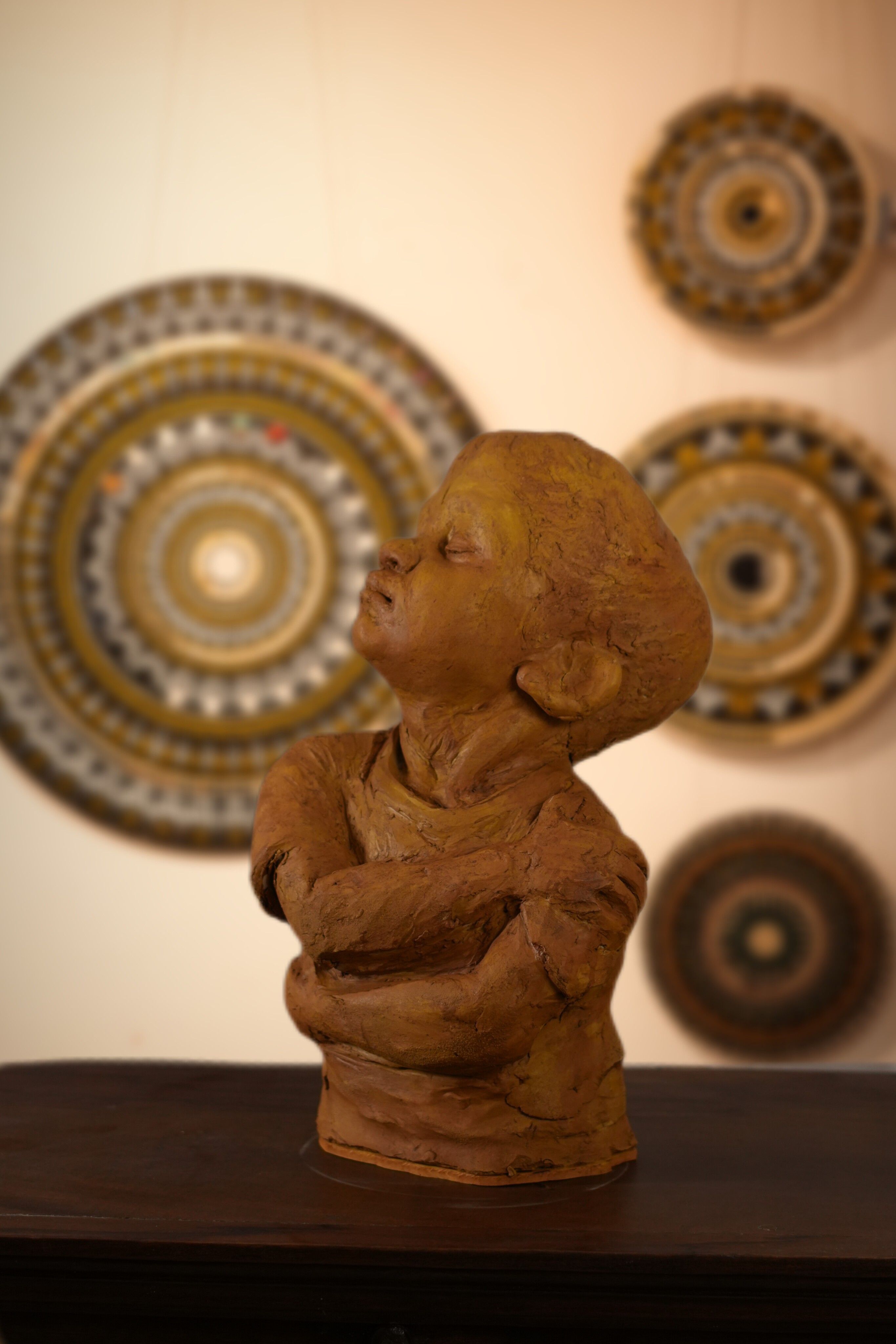 portrait sculpture of a child