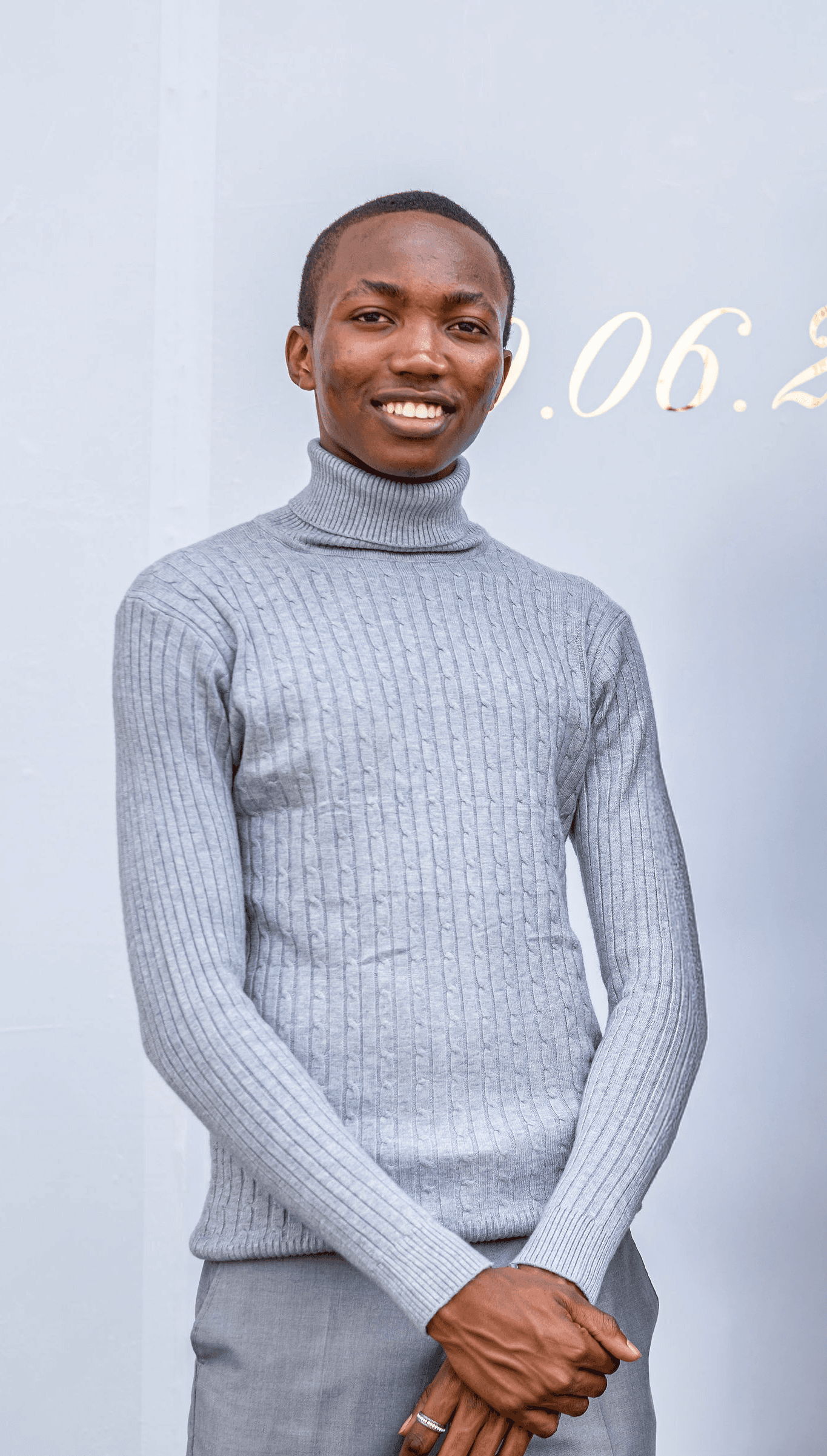 Portrait of portfolio creator – front view