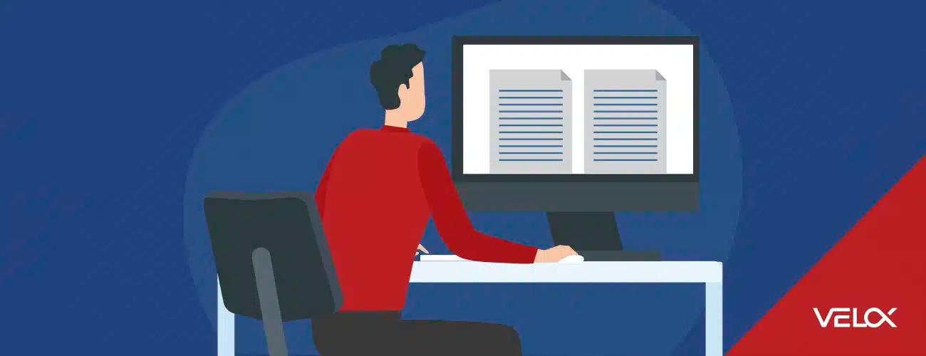 A man sitting at the computer