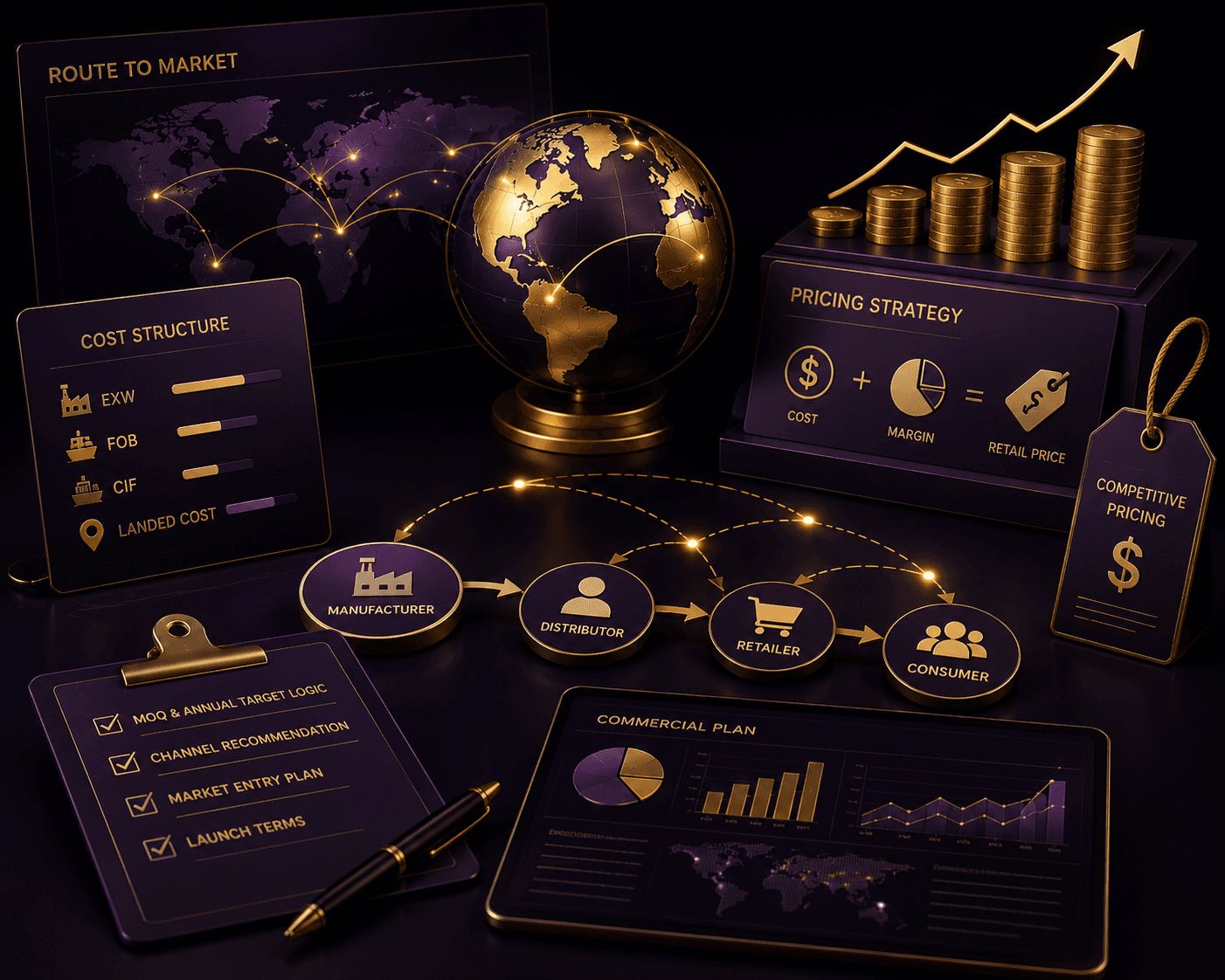 Pricing strategy and route-to-market planning for international market expansion