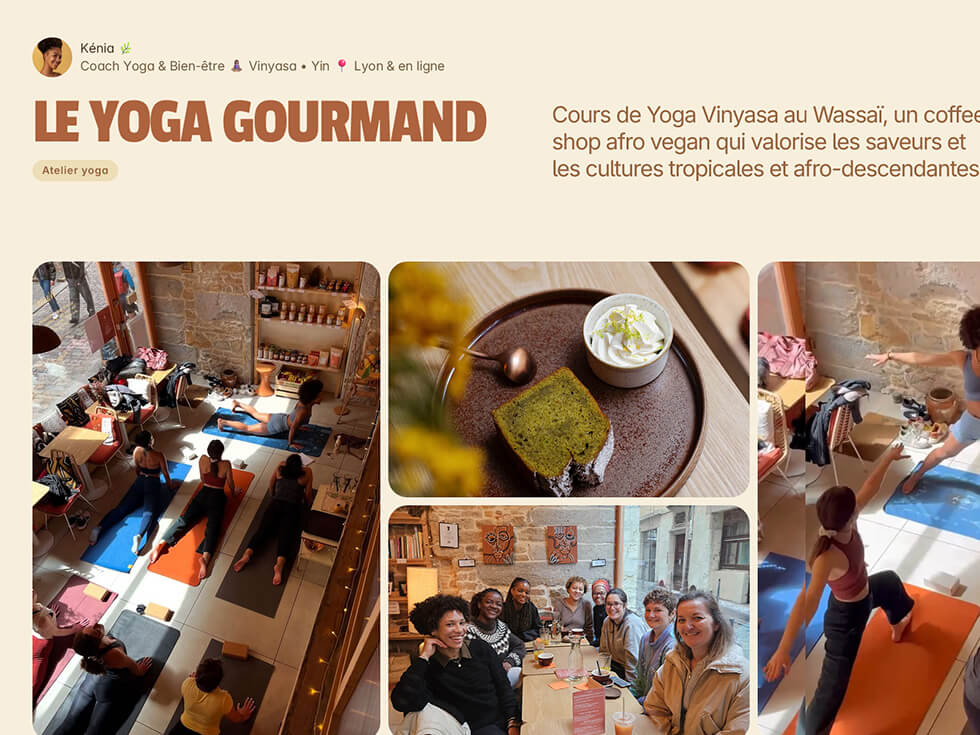 Capture d'écran du site Kénia Yoga