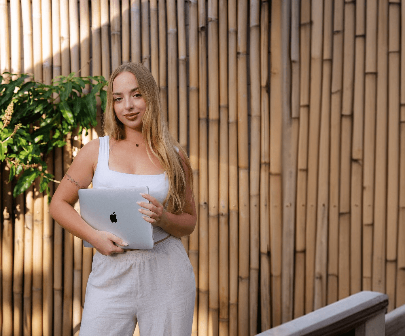 A kid practicing surfing