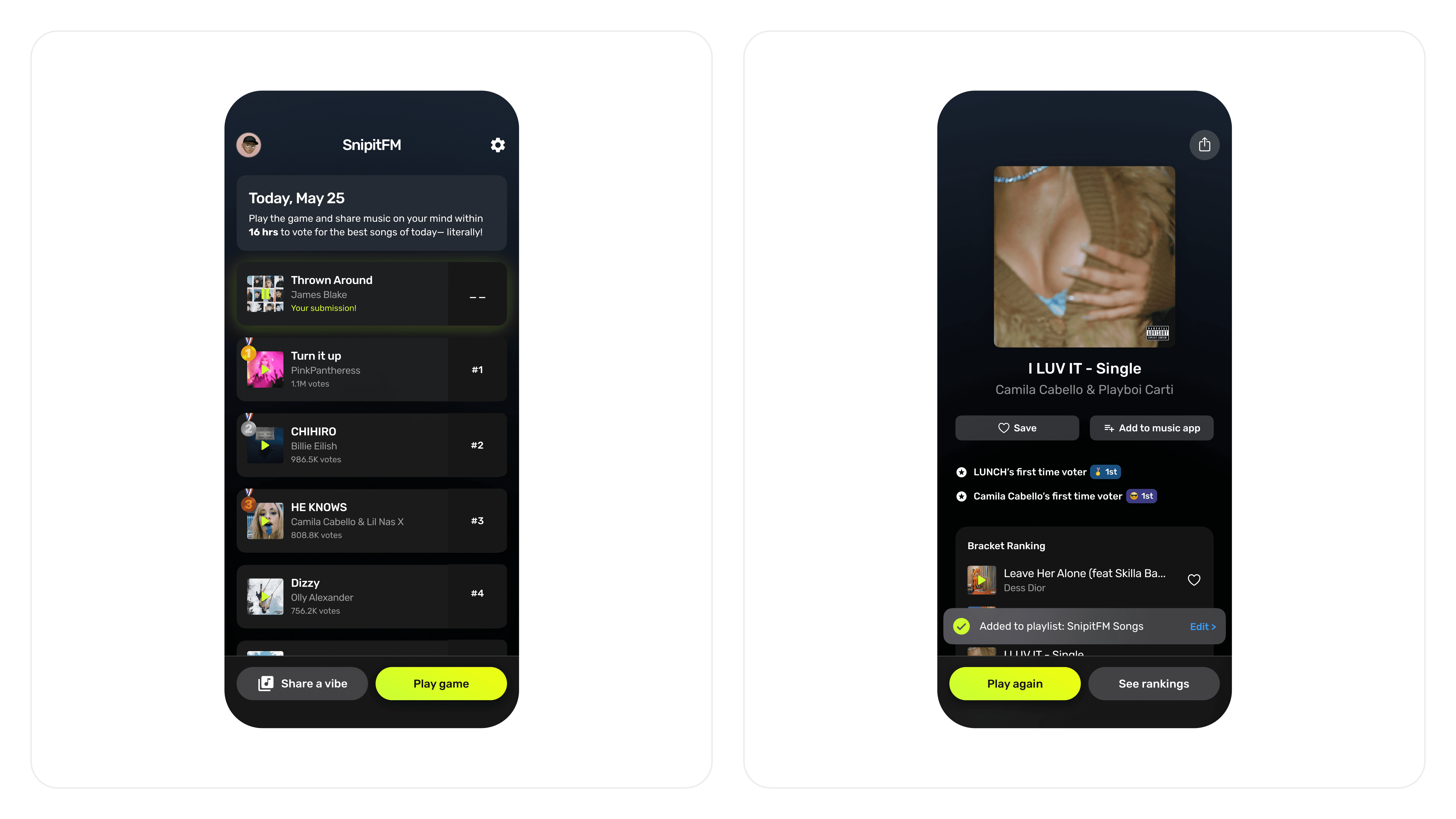 Music Streaming Game Mobile App Design