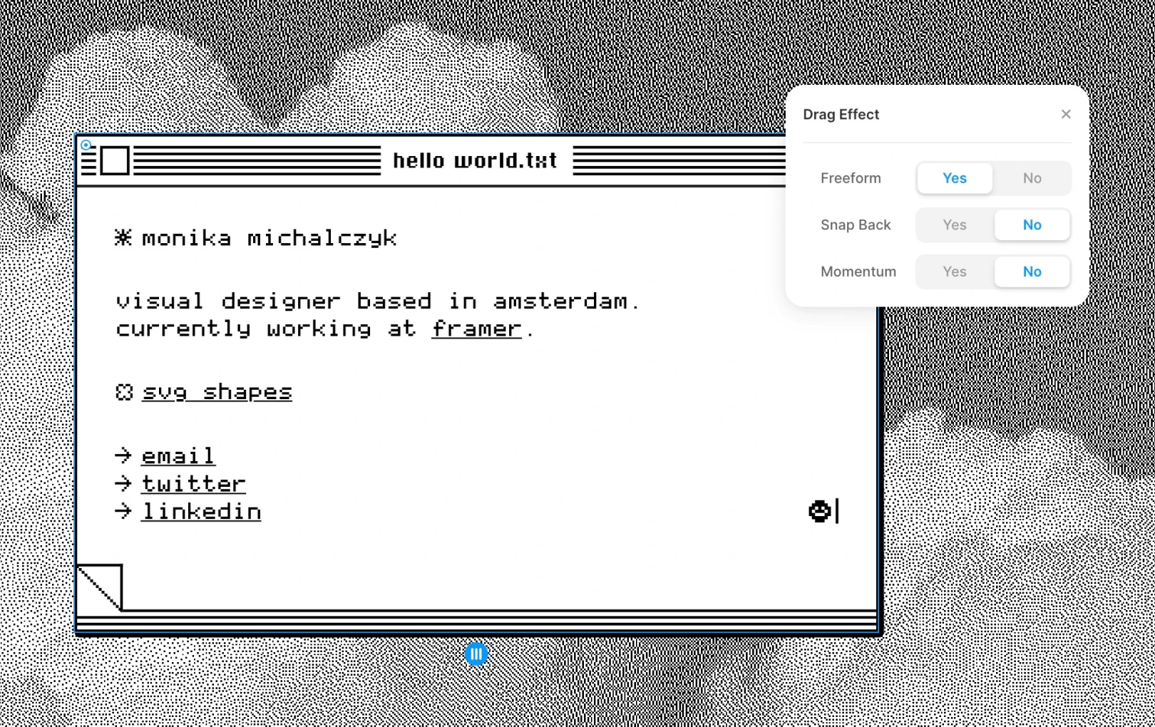 Framer로 Macintosh Classic 감성을 만드는 방법에 대해 설명합니다.