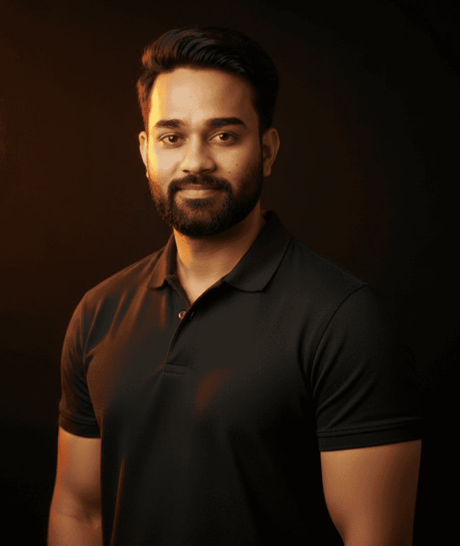 Portrait of portfolio creator – front view