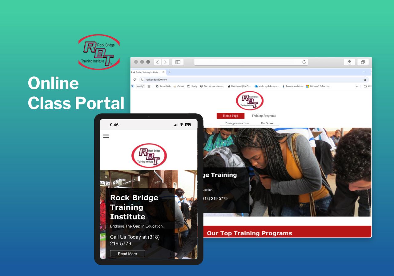 Online Class Portal Design Mockup