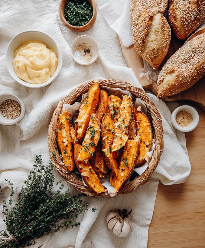 Sweet potato wedges