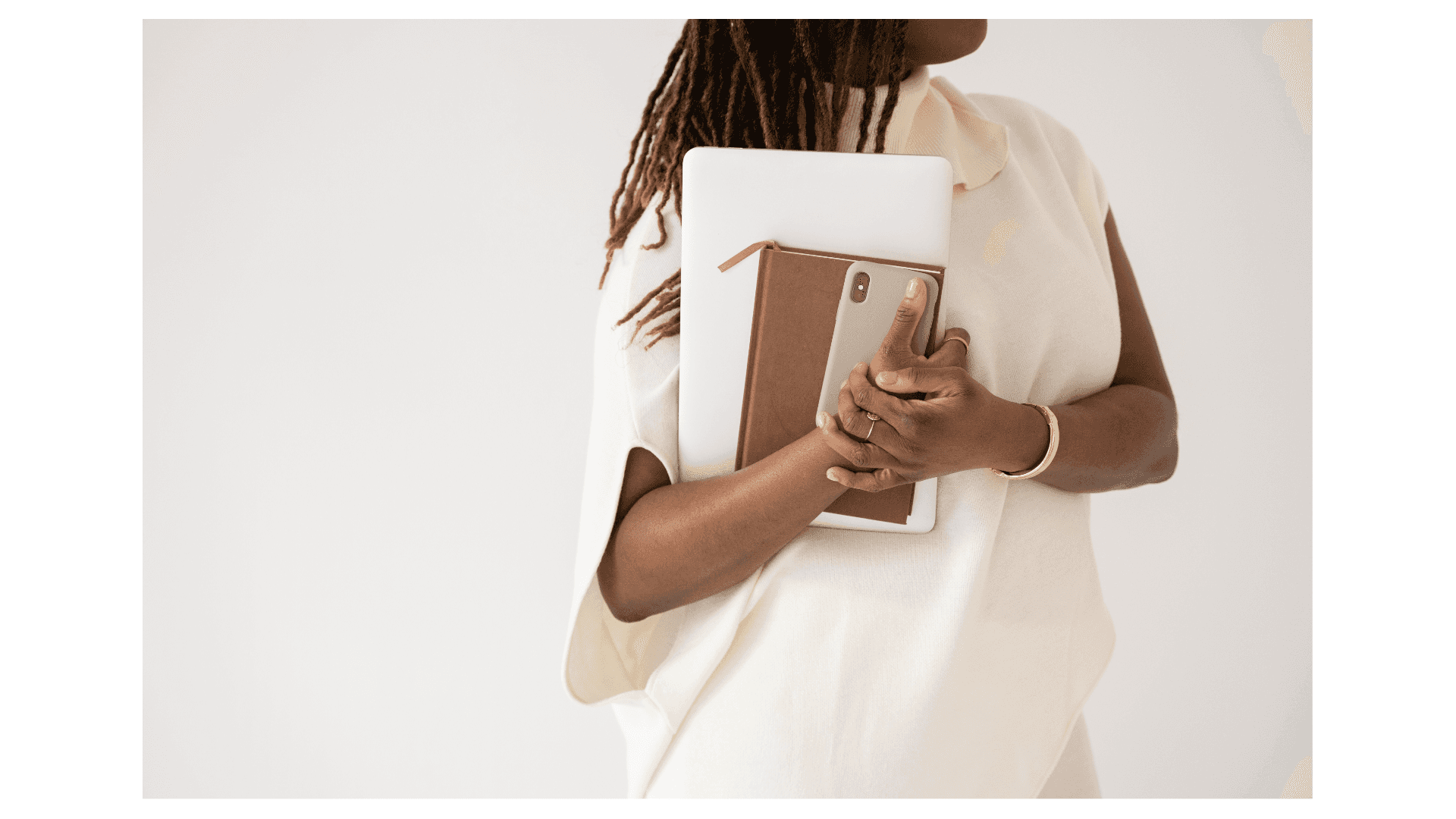 black smartphone near person