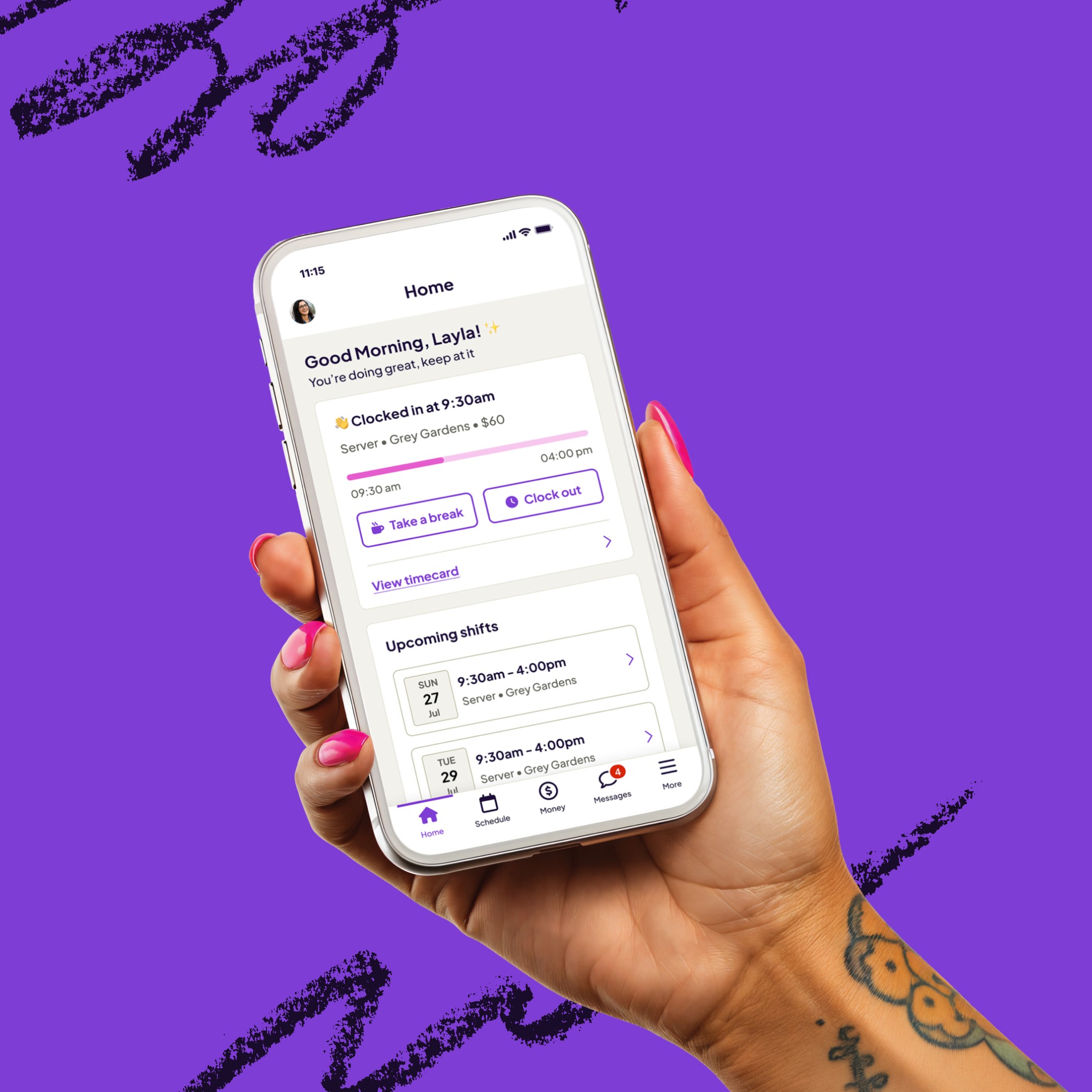 purple white and orange light