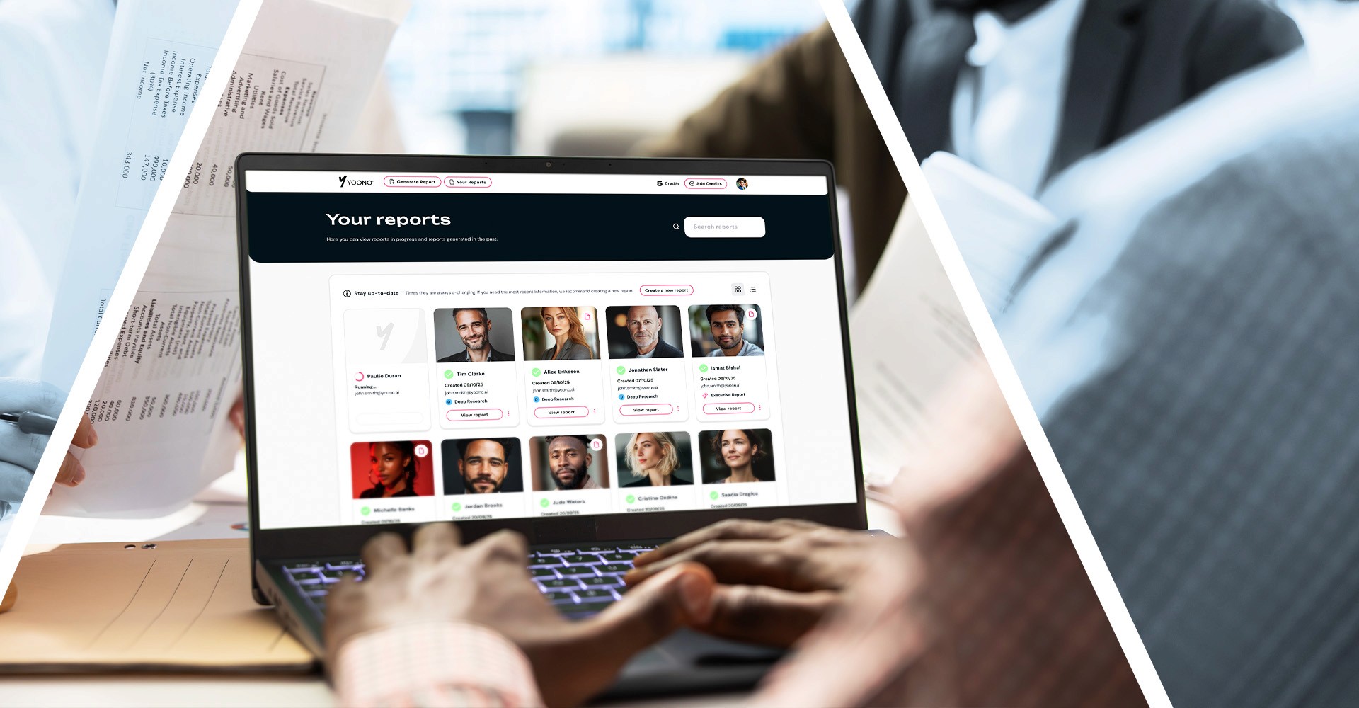 Looking through candidates in YOONO