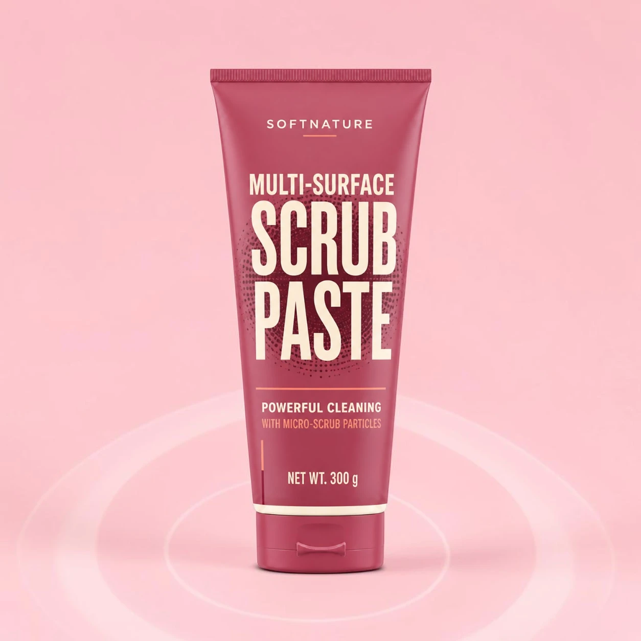 Private label body scrub in tube packaging
