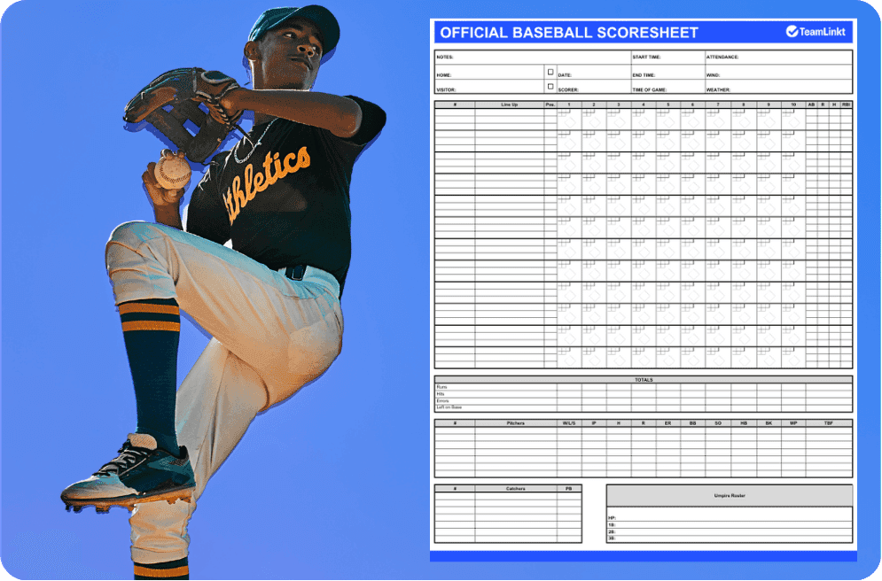 Baseball Game Sheet Template