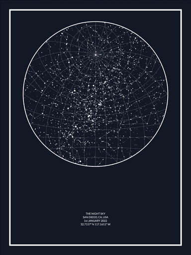 Glow In The Dark Prints - The Night Sky - Custom Star Map