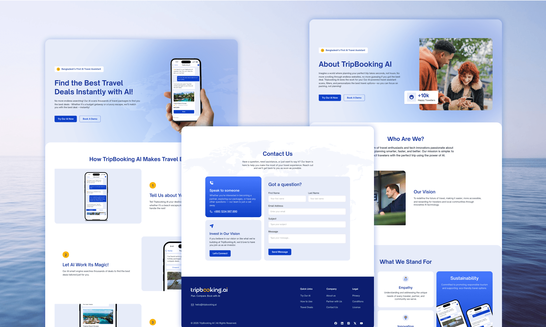 A bunch of site pages