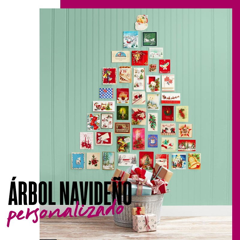 Ideas de navidad en familia: Armas un árbol navideño personalizado | Fuente: Google Images