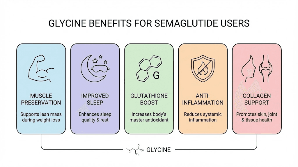 Five benefits of glycine in compounded semaglutide formulations