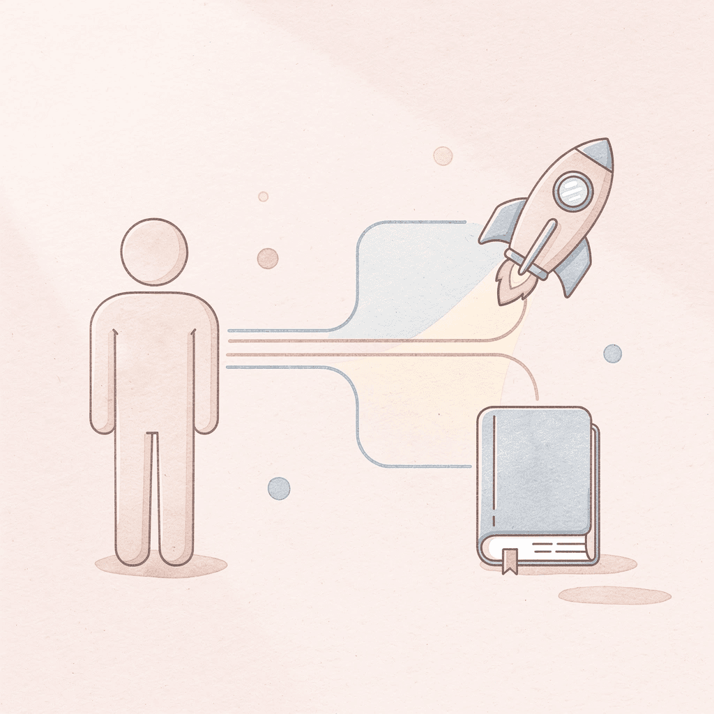 Puzzle piece splitting into mouth and ear icons representing the shift from treating language as a puzzle to building speaking skills