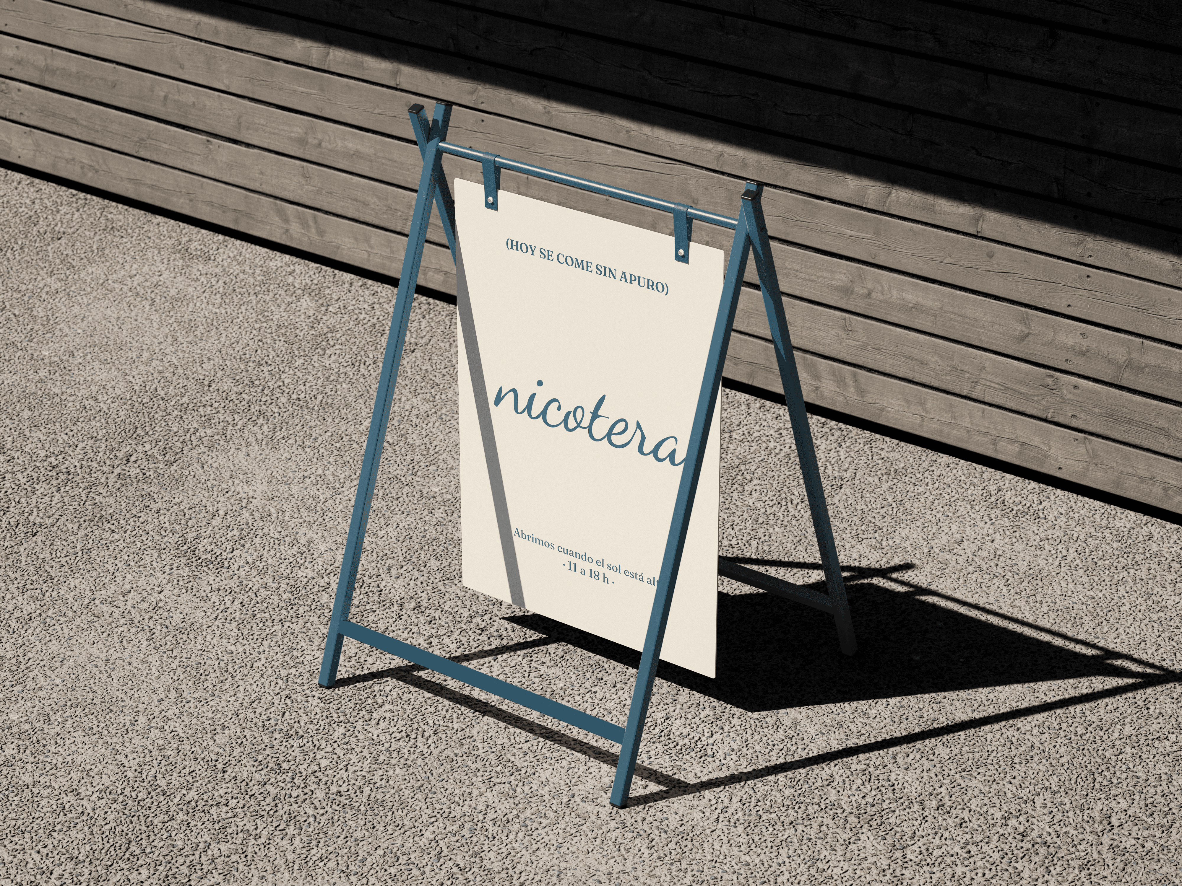 Exterior signage design for Nicotera Italian-Argentine restaurant brand