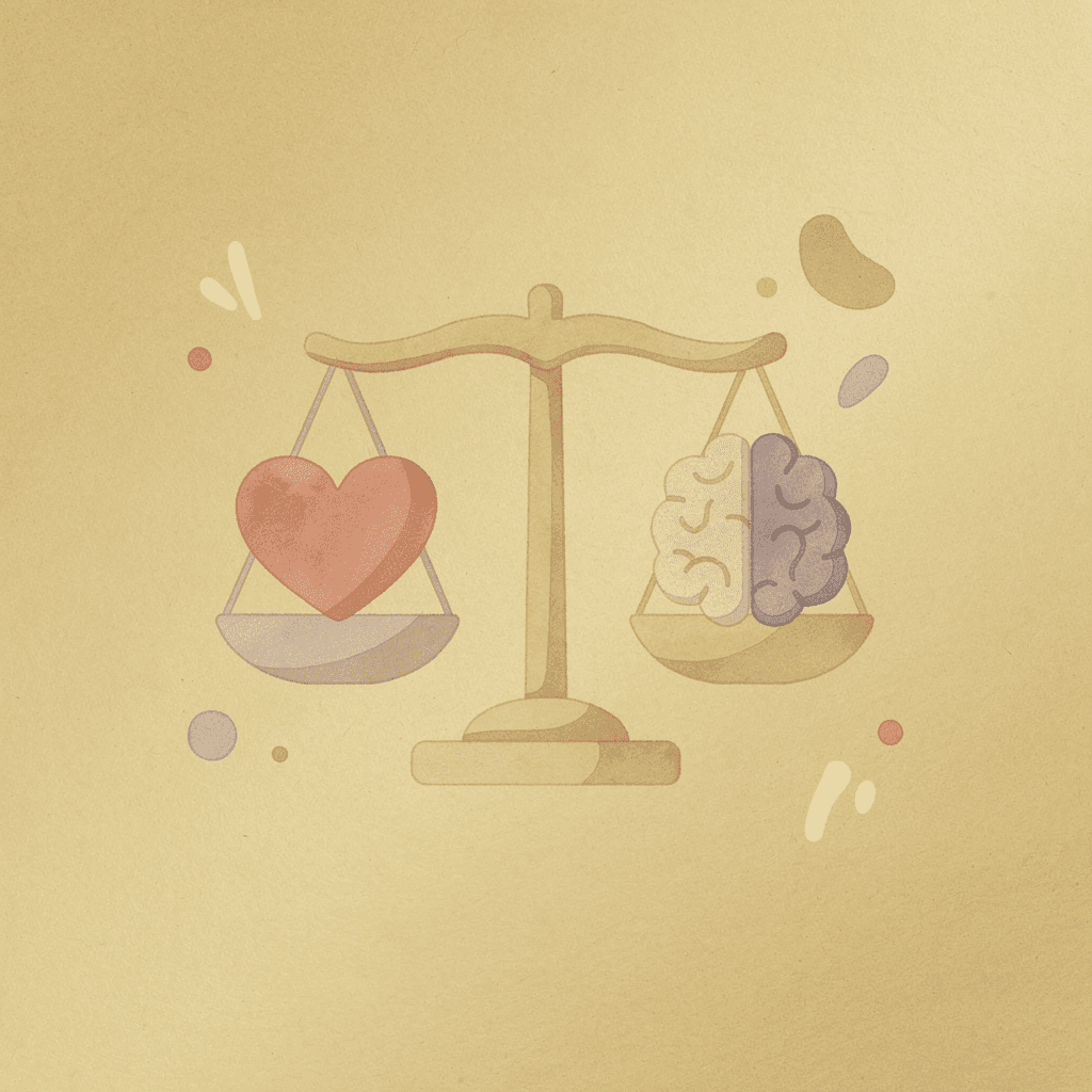 Icon scale showing effort versus recovery balance