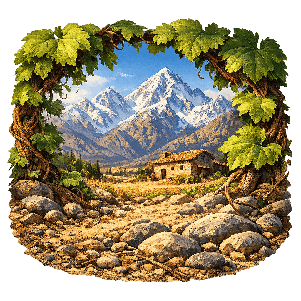 Detailed graphic of the San Carlos (Mendoza) wine region.