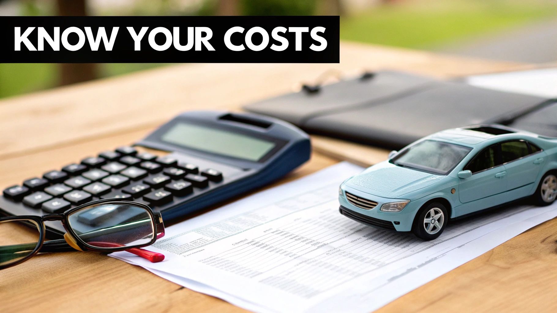 Person reviewing an invoice for at home windshield replacement costs