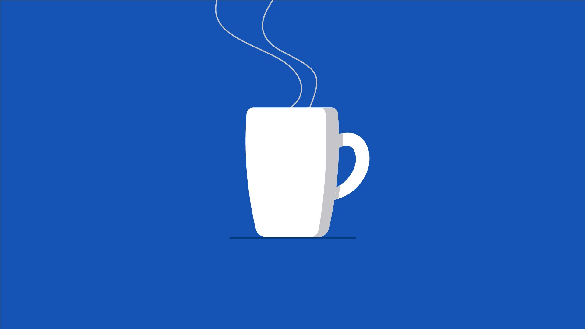 An illustrated coffee mug.