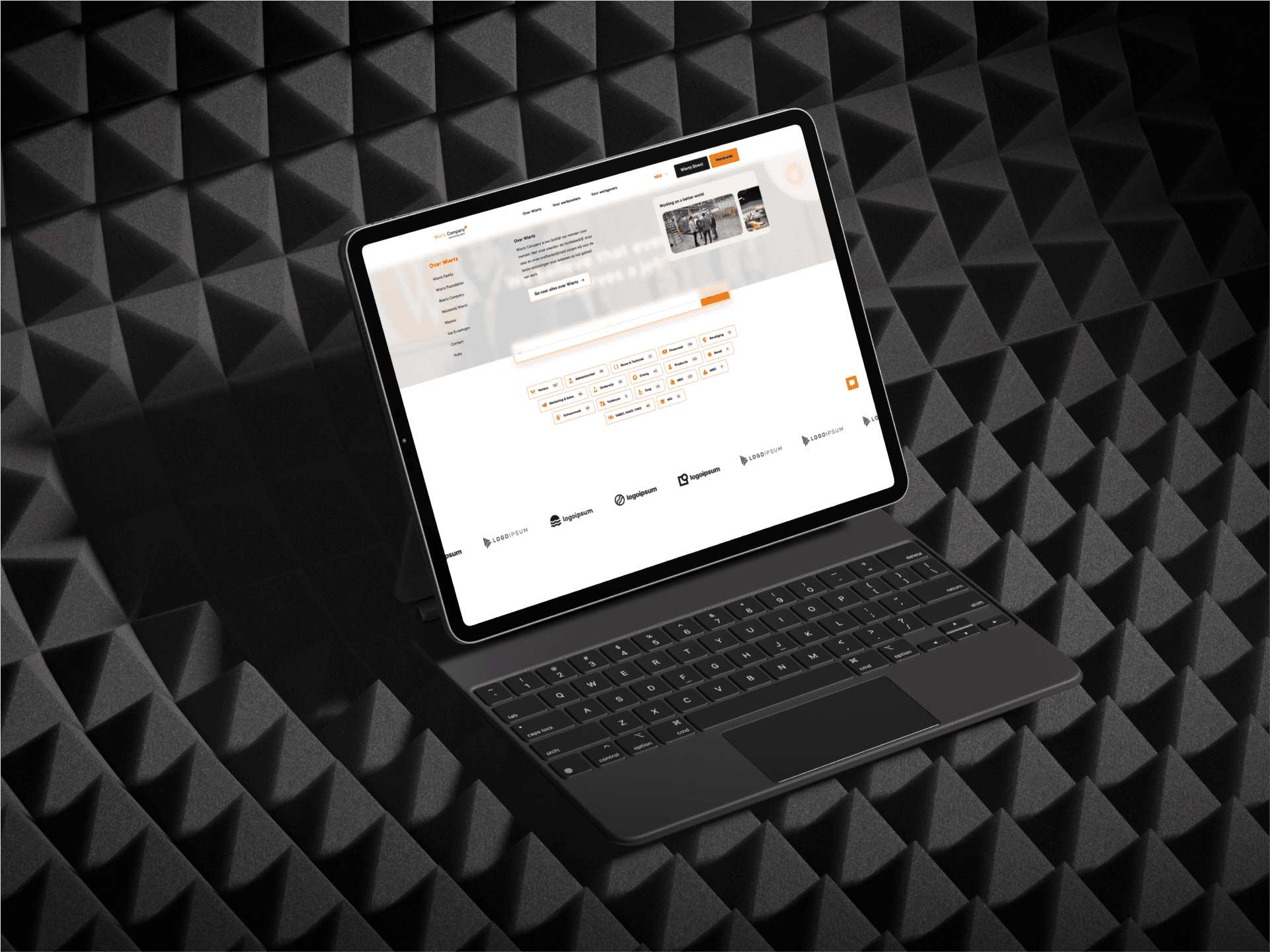 A screenshot of the wiertz navigation