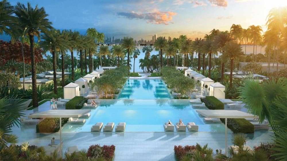 The Westin Doral Resort & Spa, highlighting its modern design and inviting atmosphere amidst vibrant greenery.